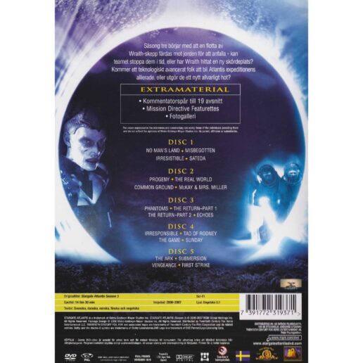 Stargate Atlantis Säsong 3 DVD (Begagnad)