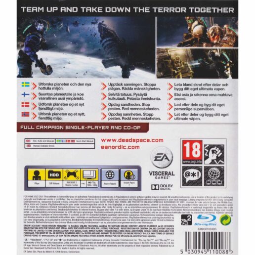 Dead Space 3 Playstation 3 PS3 Nordic (Begagnad)
