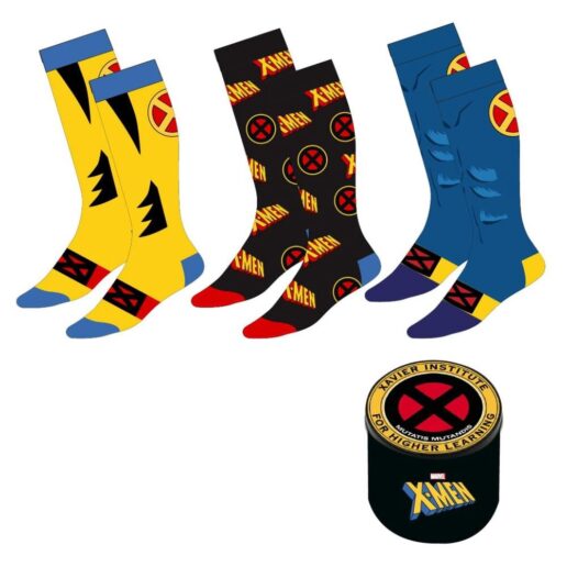 X-Men Marvel assorted adult 3 socks set