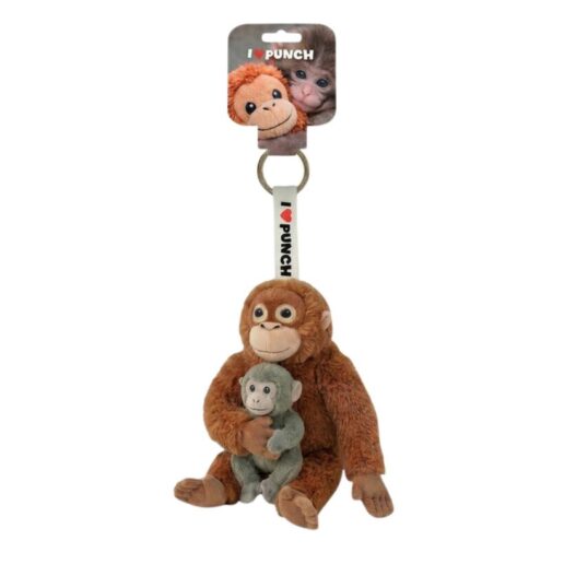 Punch monkey plush keychain 15cm