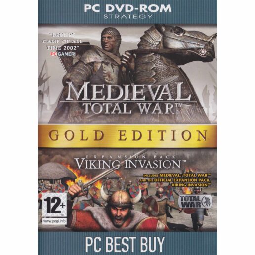 Medieval Total War + Viking Invasion Expansion Pack Gold Edition PC DVD Best Buy Nordic (Begagnad)