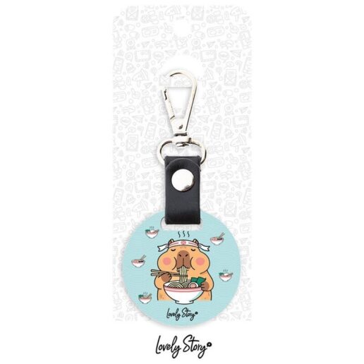 Capybara Foodie keyring