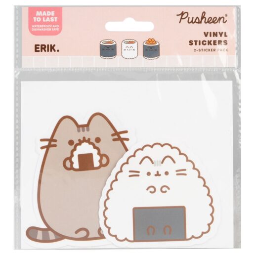Pusheen Sushi Roll set of 2 vinyl stickers