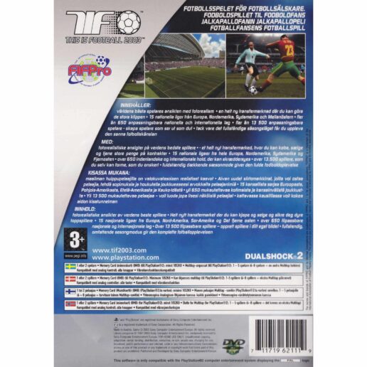 This is Football 2003 Playstation 2 PS2 Platinum Nordic (Begagnad)