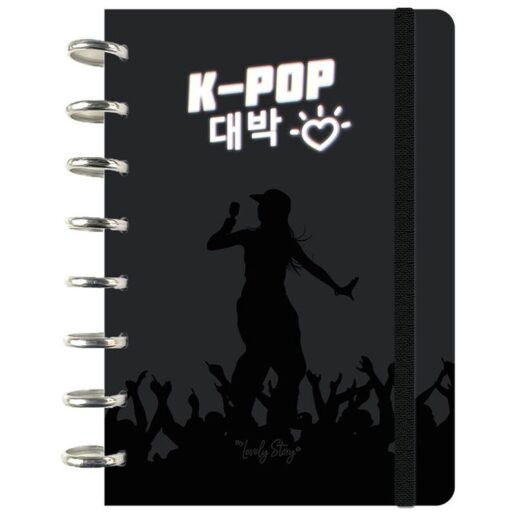 K-Pop Black A5 notebook