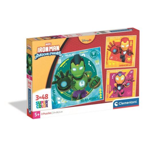 Marvel Iron Man And His Awesome Square puzzle 3x48pcs