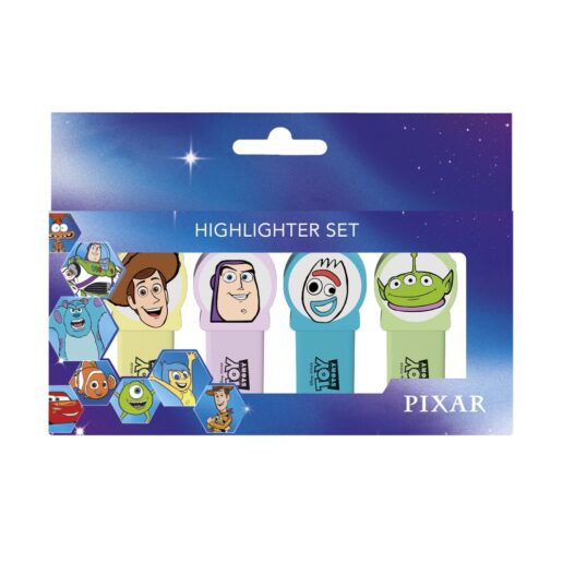 Disney Pixar Toy Story set of 4 highlighters with topper