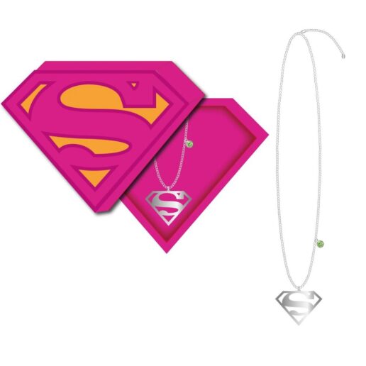 Superman Supergirl necklace