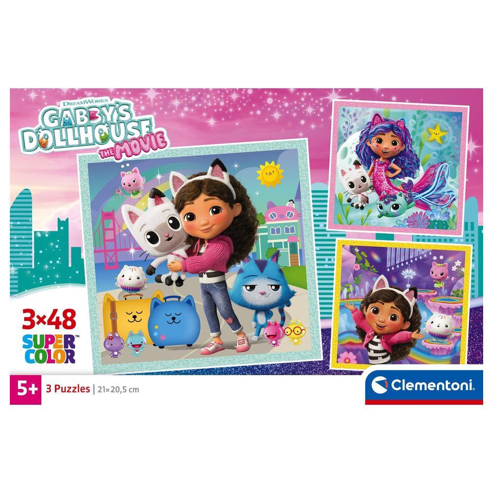 Gabbys Dollhouse puzzle 3x48pcs