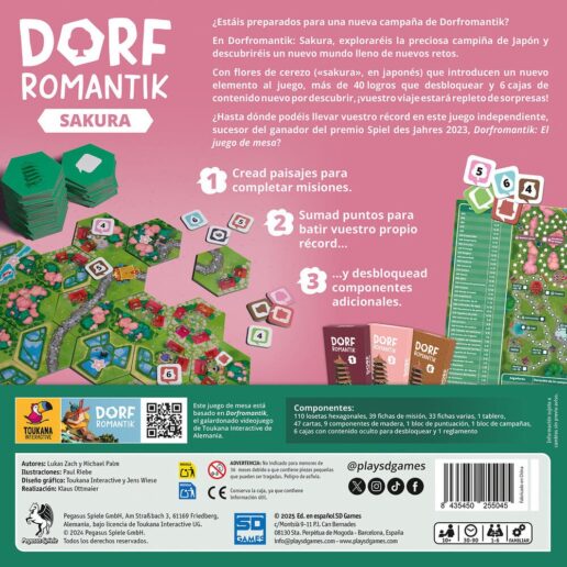 Spanish Dorfromantik Sakura board game