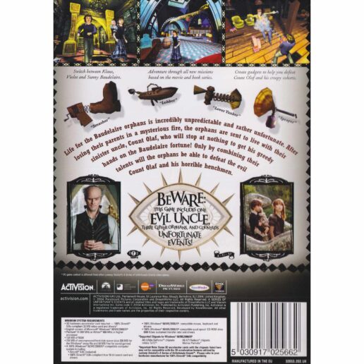 Lemony Snickets A Series of Unfortunate Events PC CD (Begagnad)