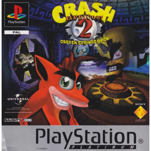 Crash Bandicoot 2 Cortex Strikes Back Playstation 1 PS1 Platinum (Brugt)