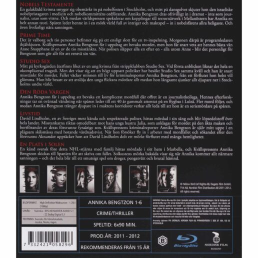 Annika Bengtzon Sex filmer Blu-Ray (Begagnad)