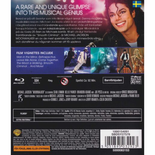Michael Jackson Moonwalker Blu-Ray (Begagnad)