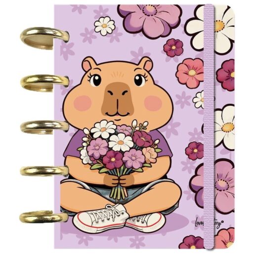 Capybara Flower A6 notebook