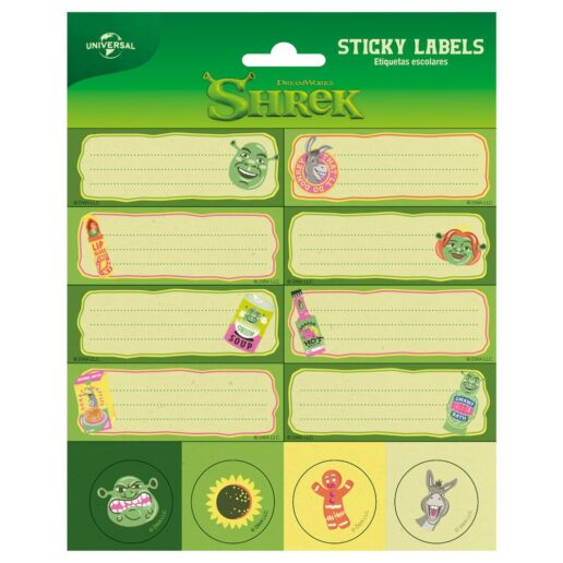 Shrek adhesive labels
