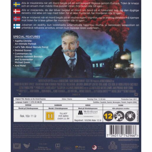 Murder on the Orient Express Blu-Ray (Begagnad)