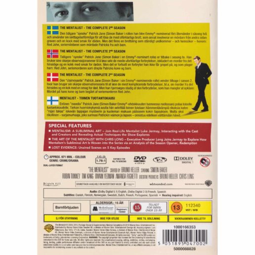 The Mentalist The Complete Second Season DVD (Begagnad)