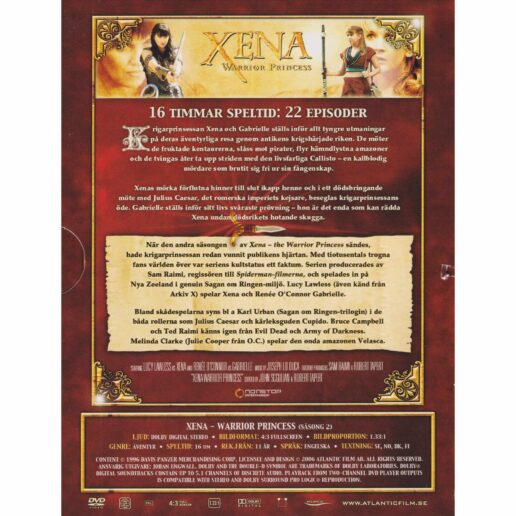 Xena Warrior Princess Den kompletta andra säsongen DVD (Begagnad)