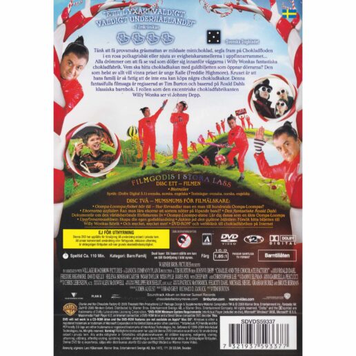 Kalle och Chokladfabriken DVD (Begagnad)