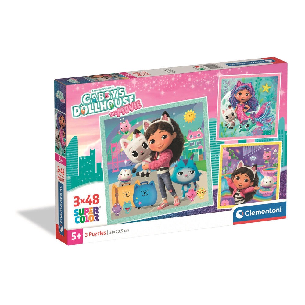 Gabbys Dollhouse puzzle 3x48pcs