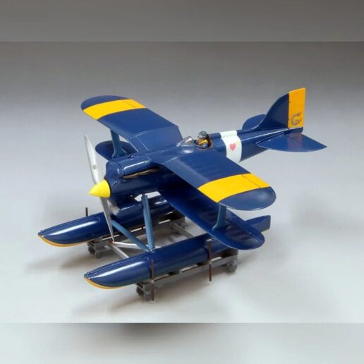Porco Rosso Curtiss R3C-0 Seaplane model kit + Donald Curtis figure