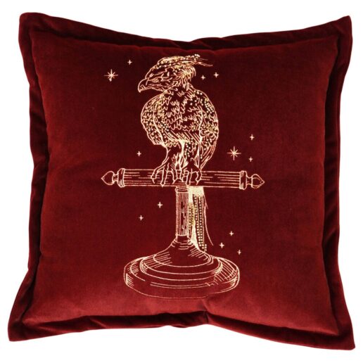 Harry Potter Fawkes velvet cushion