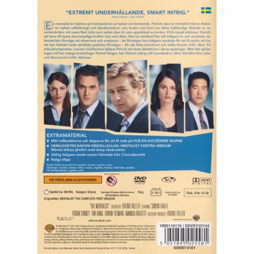 The Mentalist Hela Första Säsongen DVD (Begagnad)