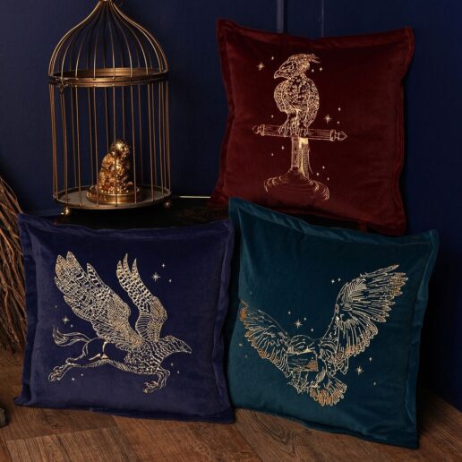 Harry Potter Fawkes velvet cushion