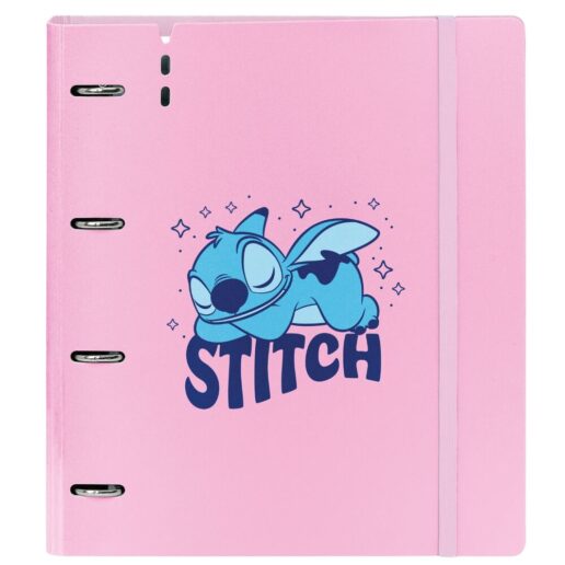 Disney Stitch Ohana A4 cardboard 4 rings binder with sheets