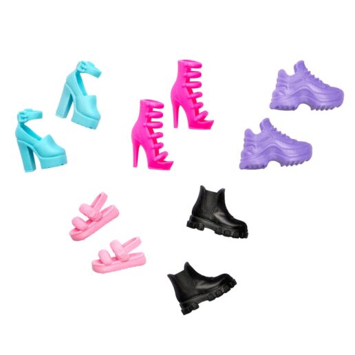 Barbie set 5 assorted shoes