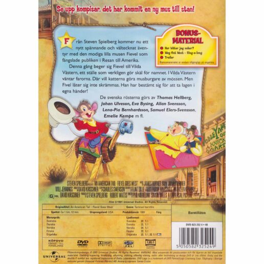 Fievel I vilda västern DVD (Begagnad)