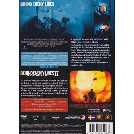 Behind Enemy Lines & Behind Enemy Lines II Axis of Evil DVD (Begagnad)