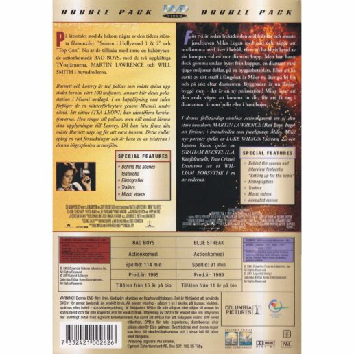 Bad Boys + Blue Streak DVD (Begagnad)