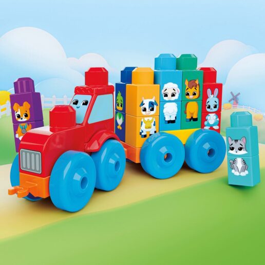 MEGA Bloks Build & Match Animal Tractor 30pcs