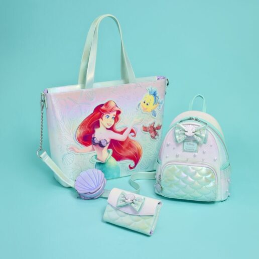 Loungefly Disney The Little Mermaid Iridescent Pearl flap wallet