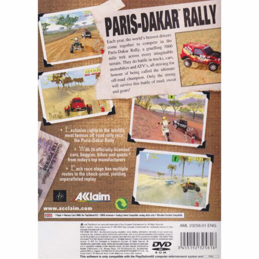 Paris Dakar Rally Playstation 2 PS2 (Begagnad)