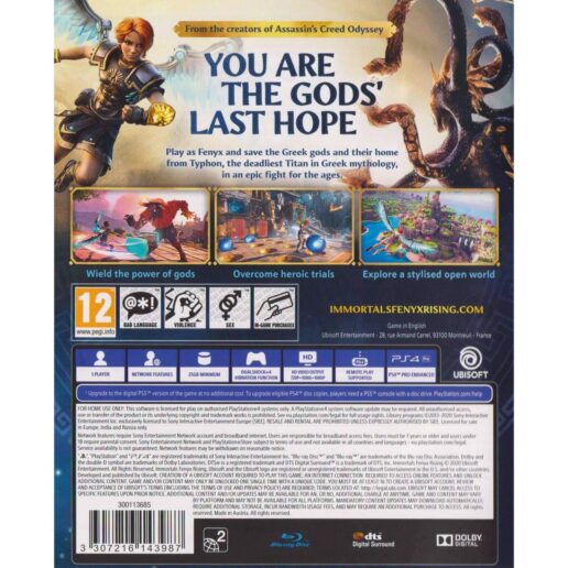 Immortals Fenyx Rising Playstation 4 PS4