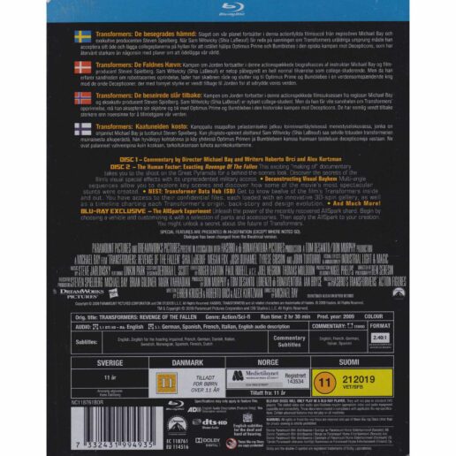 Transformers Revenge of the Fallen Blu-Ray (Begagnad)