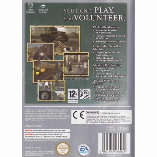 Medal of Honor Frontline Nintendo Gamecube Players Choice (Begagnad)