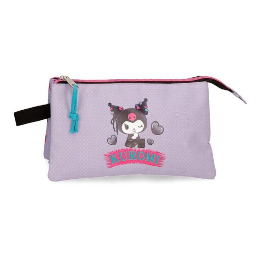 Hello Kitty Kuromi Retropop triple pencil case