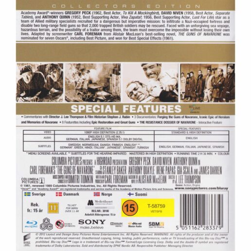 The Guns of Navarone Blu-Ray (Begagnad)