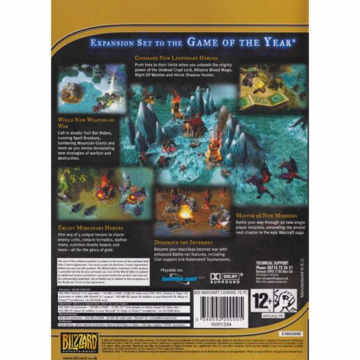 Warcraft III Frozen Throne PC CD Best Seller Series (Begagnad)