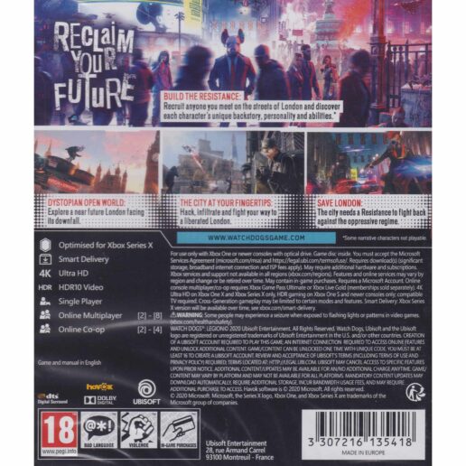 Watch Dogs Legion Xbox Series X Xbox One