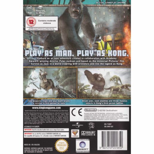 King Kong The Official Game of the Movie Nintendo Gamecube (Begagnad)