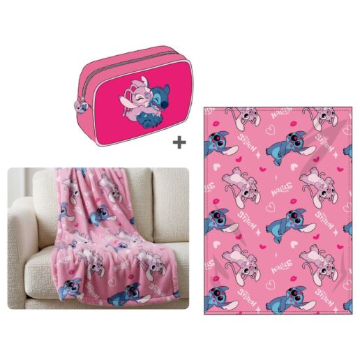 Disney Stitch set blanket + case 100x140cm.