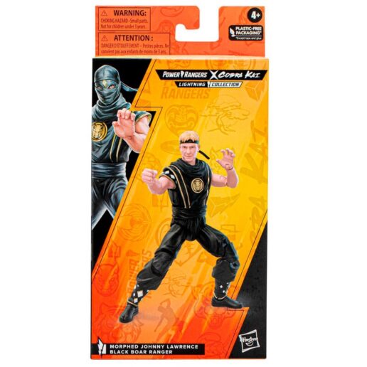 Power Rangers x Cobra Kai Lightning Morphed Johnny Lawrence Black Boar Ranger figure 15cm