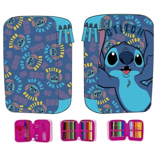 Disney Stitch triple pencil case