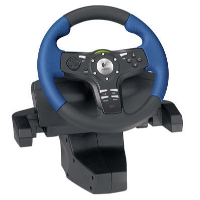 Logitech V-Rally Force Feedback Racing Wheel Playstation 2 (Begagnad)