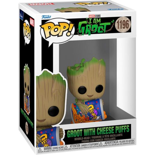POP figure Marvel I am Groot - Groot with Cheese Puffs